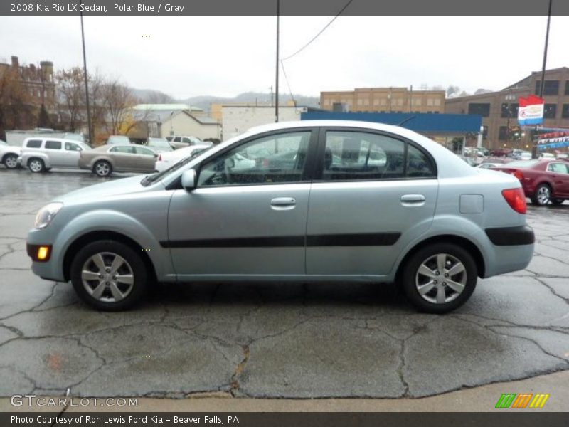 Polar Blue / Gray 2008 Kia Rio LX Sedan