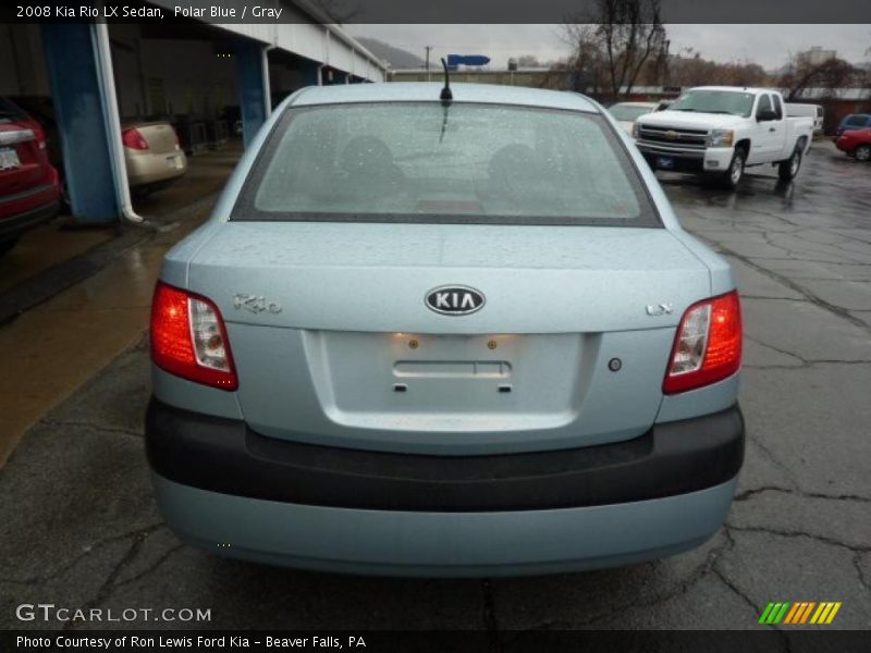 Polar Blue / Gray 2008 Kia Rio LX Sedan