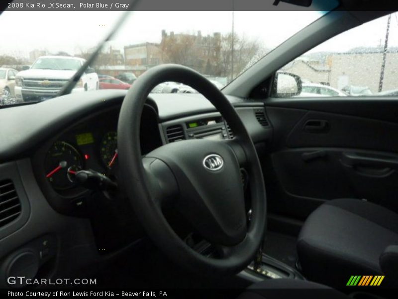 Polar Blue / Gray 2008 Kia Rio LX Sedan