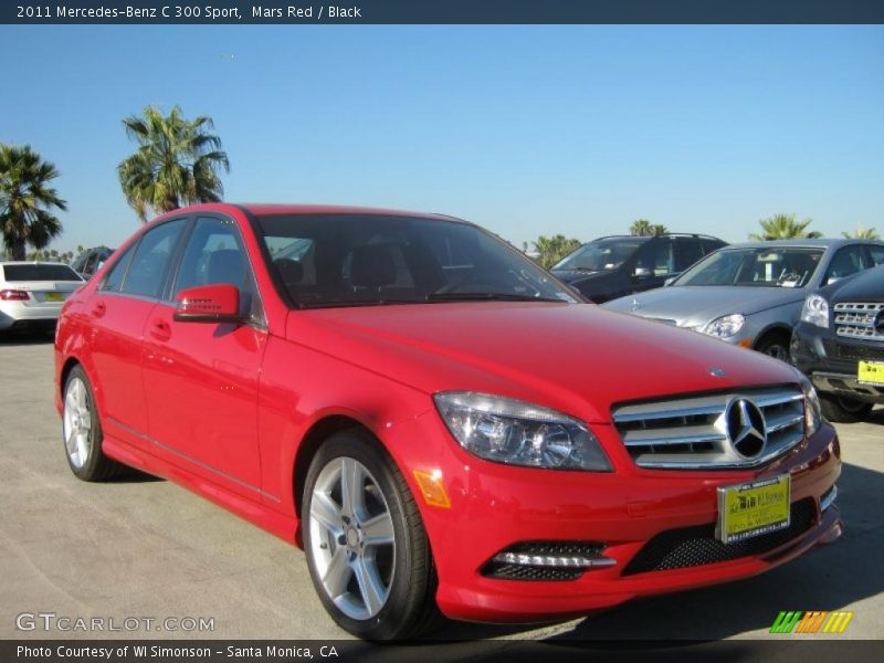 Mars Red / Black 2011 Mercedes-Benz C 300 Sport