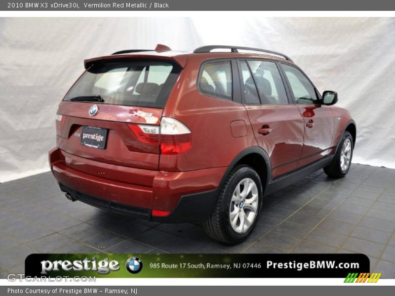 Vermilion Red Metallic / Black 2010 BMW X3 xDrive30i