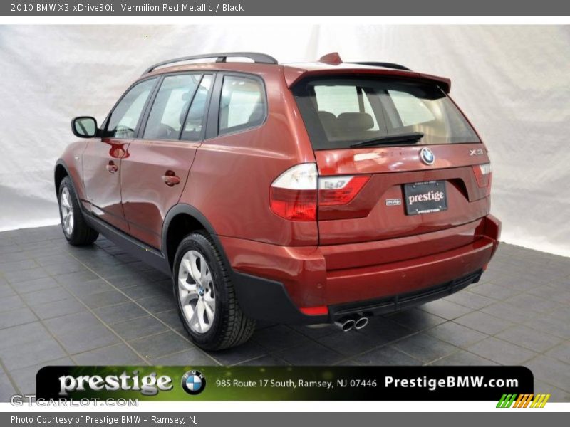 Vermilion Red Metallic / Black 2010 BMW X3 xDrive30i