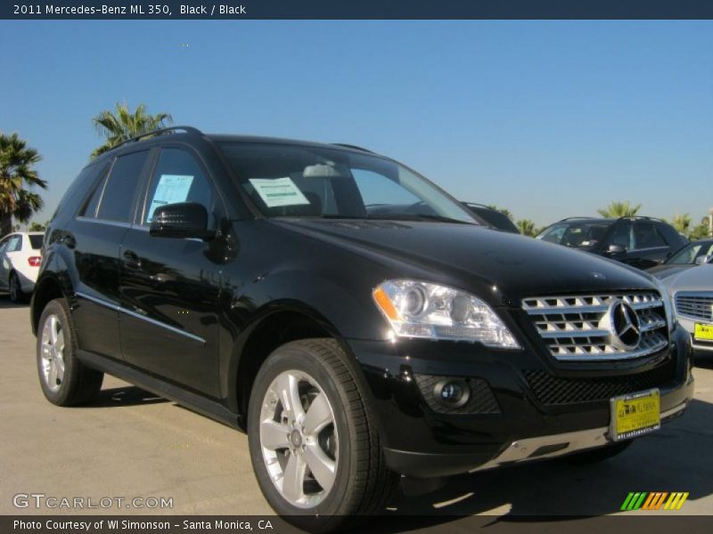 Black / Black 2011 Mercedes-Benz ML 350