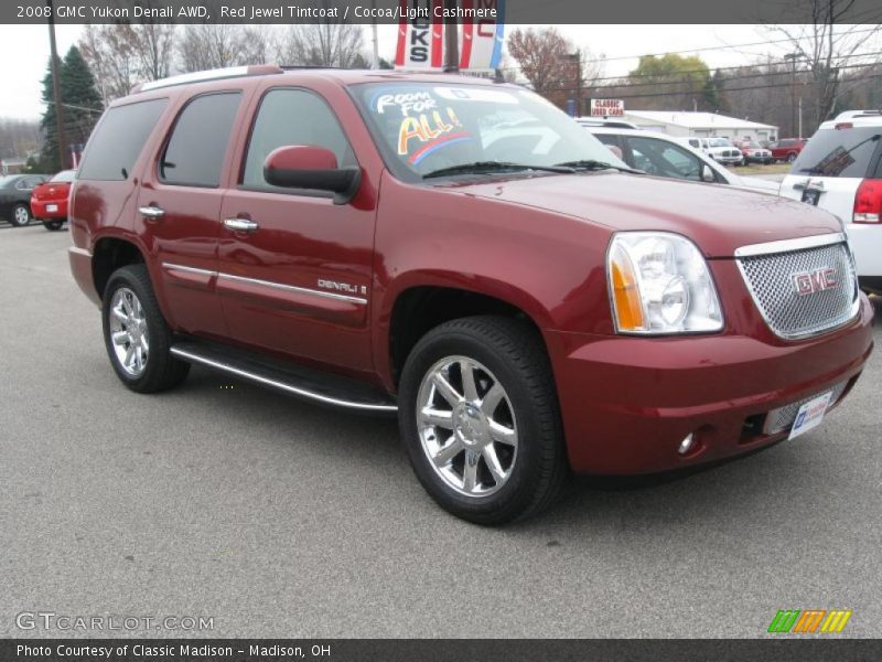 Red Jewel Tintcoat / Cocoa/Light Cashmere 2008 GMC Yukon Denali AWD