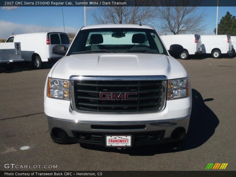 Summit White / Dark Titanium 2007 GMC Sierra 2500HD Regular Cab