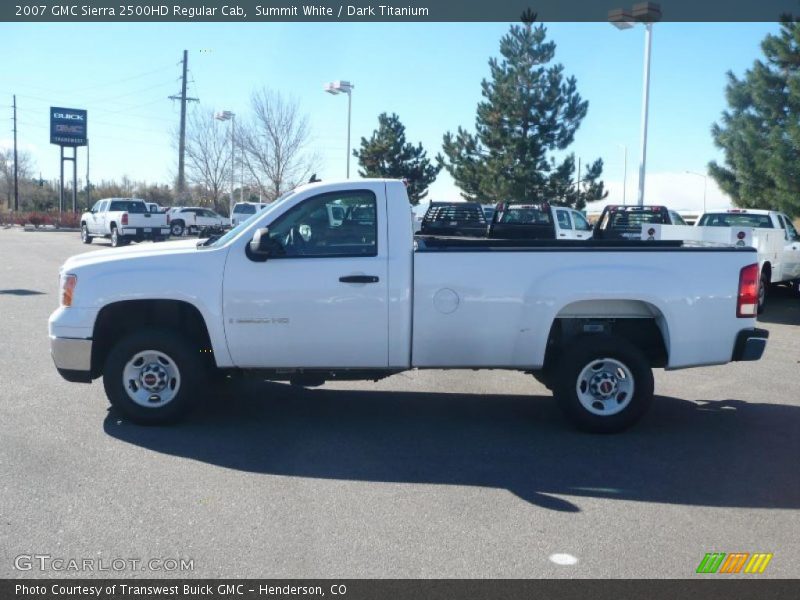 Summit White / Dark Titanium 2007 GMC Sierra 2500HD Regular Cab