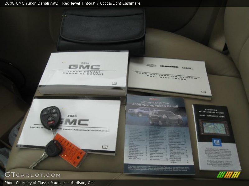 Red Jewel Tintcoat / Cocoa/Light Cashmere 2008 GMC Yukon Denali AWD
