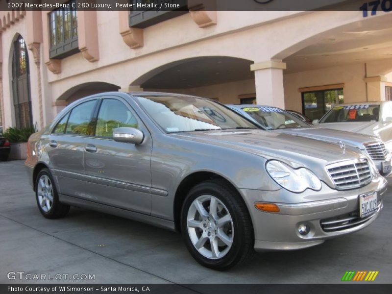 Pewter Metallic / Stone 2007 Mercedes-Benz C 280 Luxury