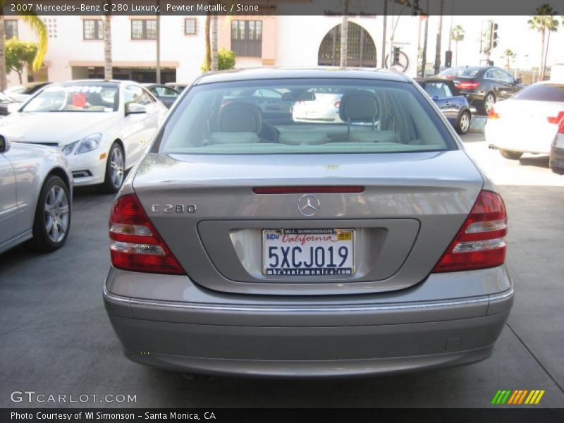 Pewter Metallic / Stone 2007 Mercedes-Benz C 280 Luxury