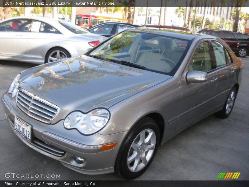 Pewter Metallic / Stone 2007 Mercedes-Benz C 280 Luxury
