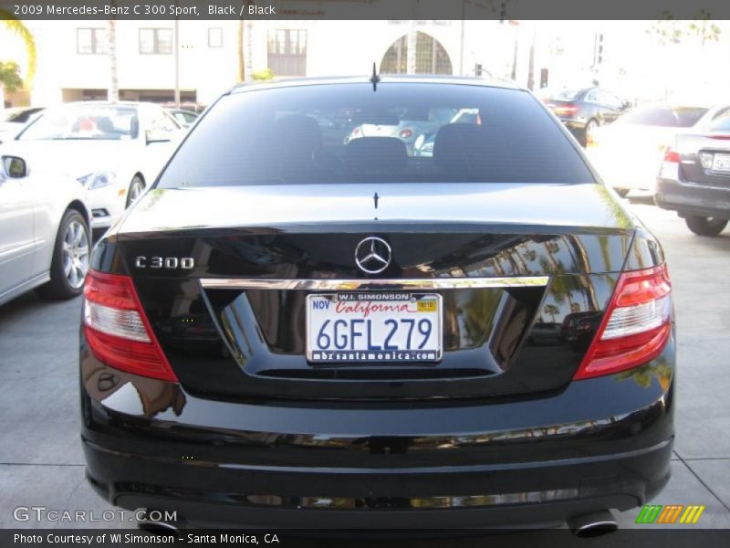 Black / Black 2009 Mercedes-Benz C 300 Sport