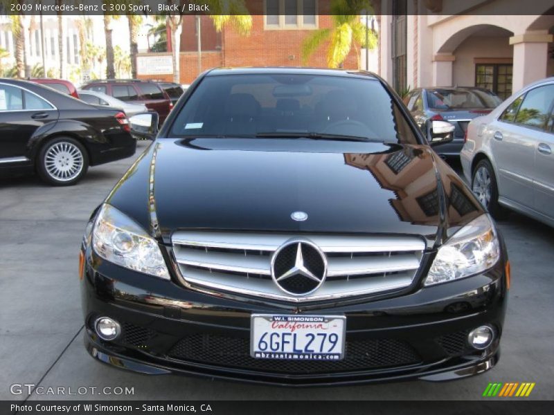 Black / Black 2009 Mercedes-Benz C 300 Sport