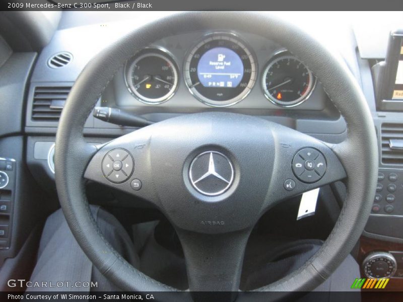 Black / Black 2009 Mercedes-Benz C 300 Sport