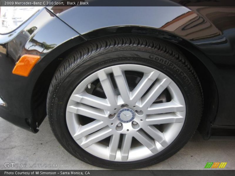 Black / Black 2009 Mercedes-Benz C 300 Sport