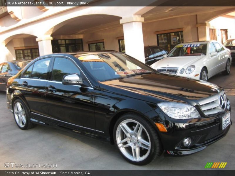 Black / Black 2009 Mercedes-Benz C 300 Sport