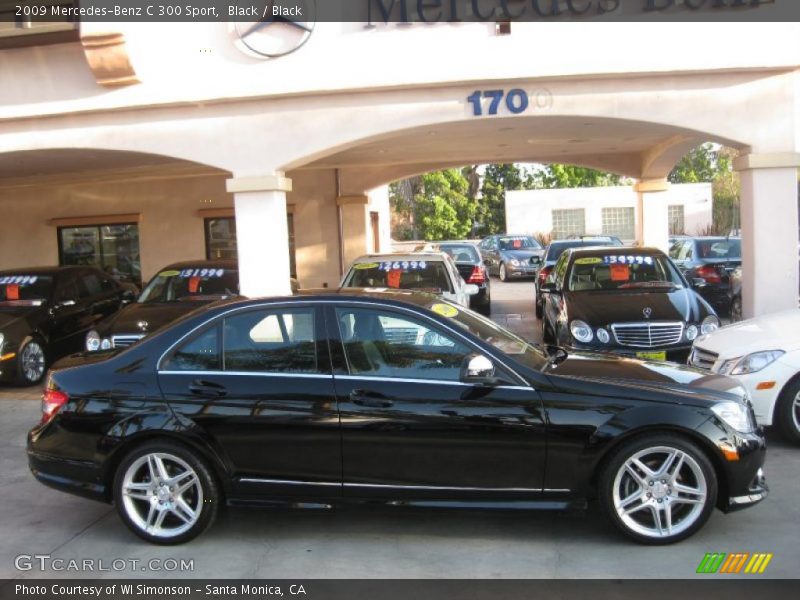 Black / Black 2009 Mercedes-Benz C 300 Sport