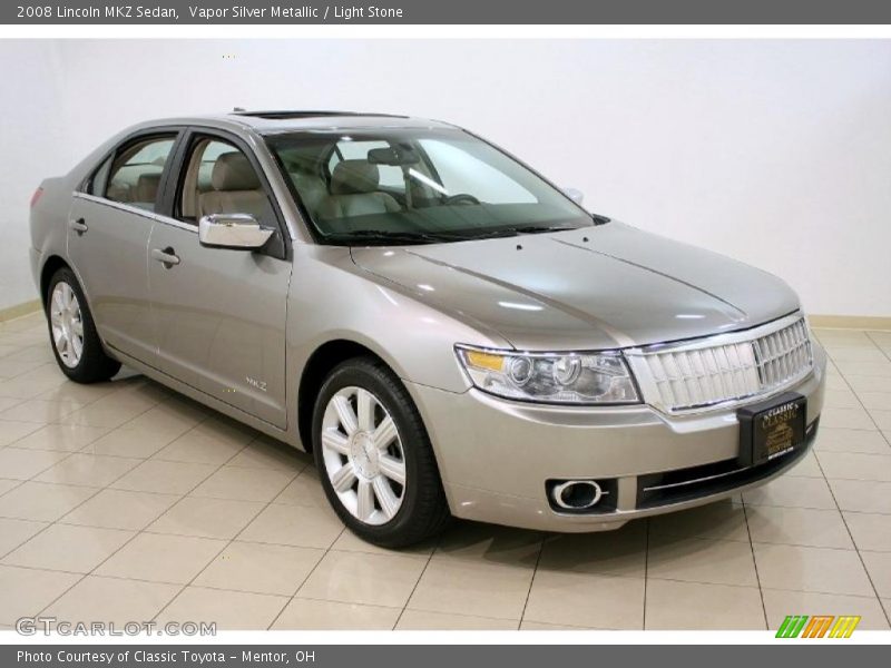 Vapor Silver Metallic / Light Stone 2008 Lincoln MKZ Sedan