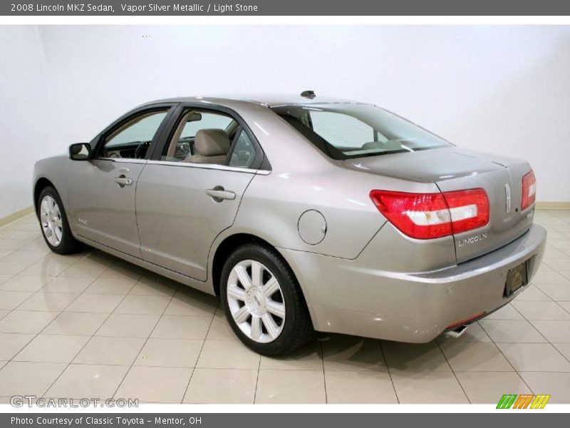 Vapor Silver Metallic / Light Stone 2008 Lincoln MKZ Sedan