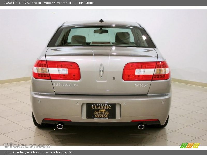 Vapor Silver Metallic / Light Stone 2008 Lincoln MKZ Sedan