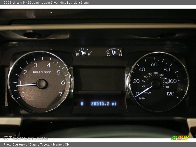 Vapor Silver Metallic / Light Stone 2008 Lincoln MKZ Sedan