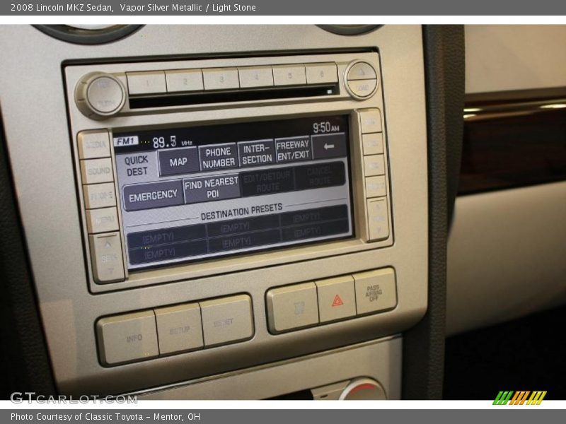 Vapor Silver Metallic / Light Stone 2008 Lincoln MKZ Sedan