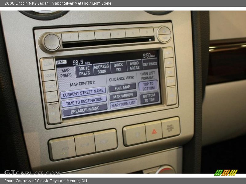 Vapor Silver Metallic / Light Stone 2008 Lincoln MKZ Sedan
