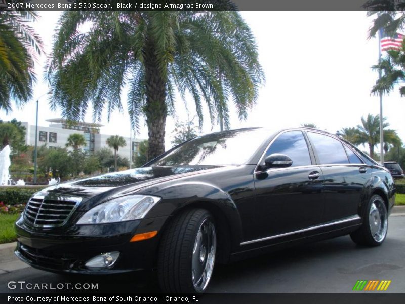 Black / designo Armagnac Brown 2007 Mercedes-Benz S 550 Sedan