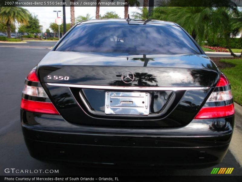 Black / designo Armagnac Brown 2007 Mercedes-Benz S 550 Sedan