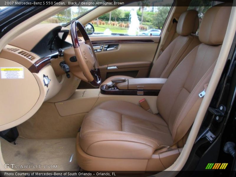 Black / designo Armagnac Brown 2007 Mercedes-Benz S 550 Sedan