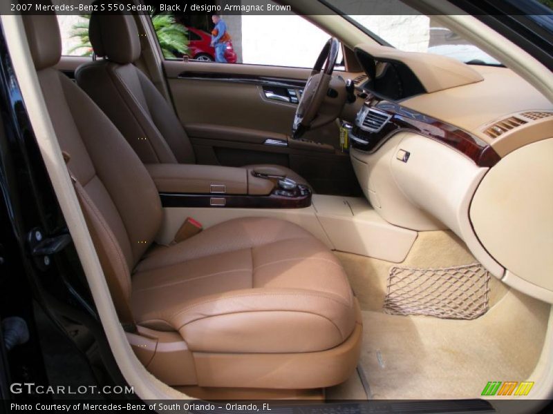 Black / designo Armagnac Brown 2007 Mercedes-Benz S 550 Sedan