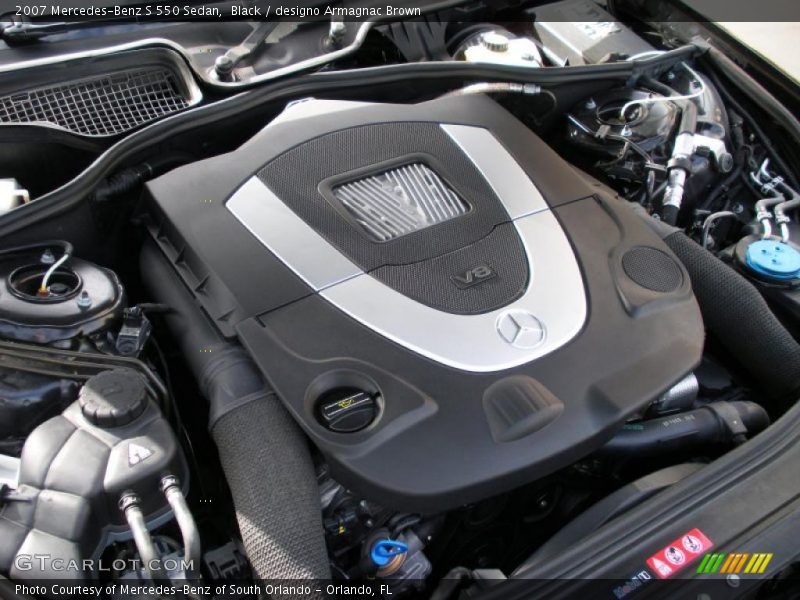 Black / designo Armagnac Brown 2007 Mercedes-Benz S 550 Sedan