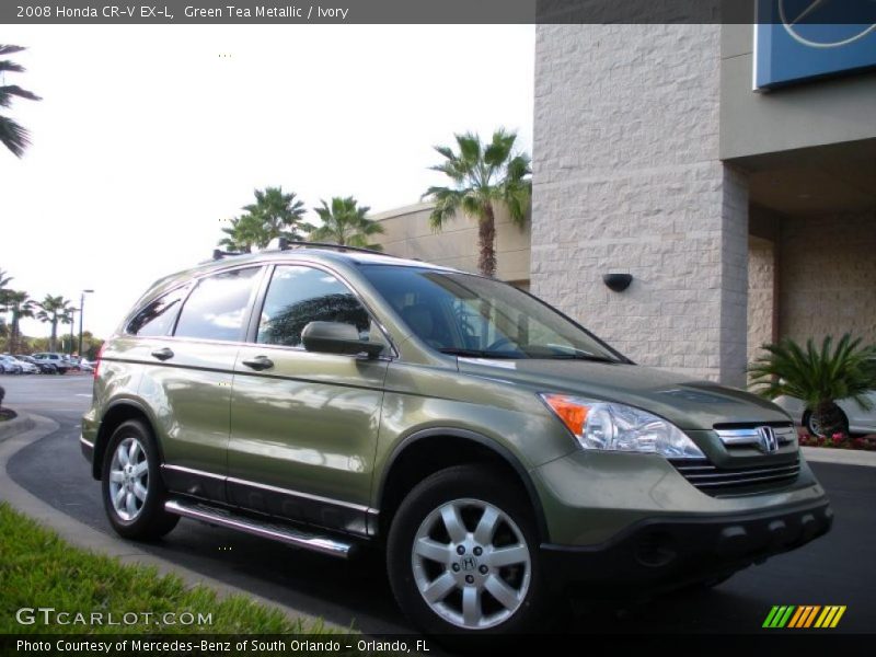 Green Tea Metallic / Ivory 2008 Honda CR-V EX-L