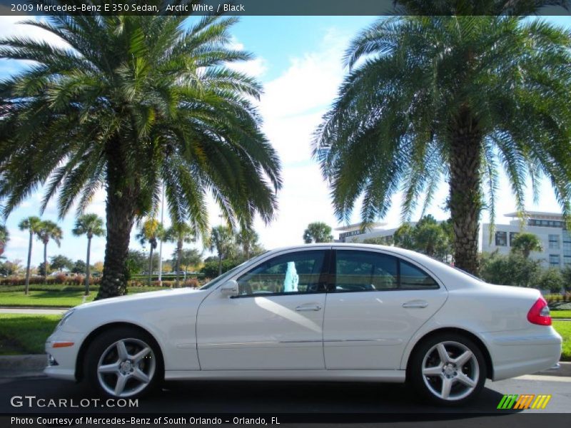 Arctic White / Black 2009 Mercedes-Benz E 350 Sedan