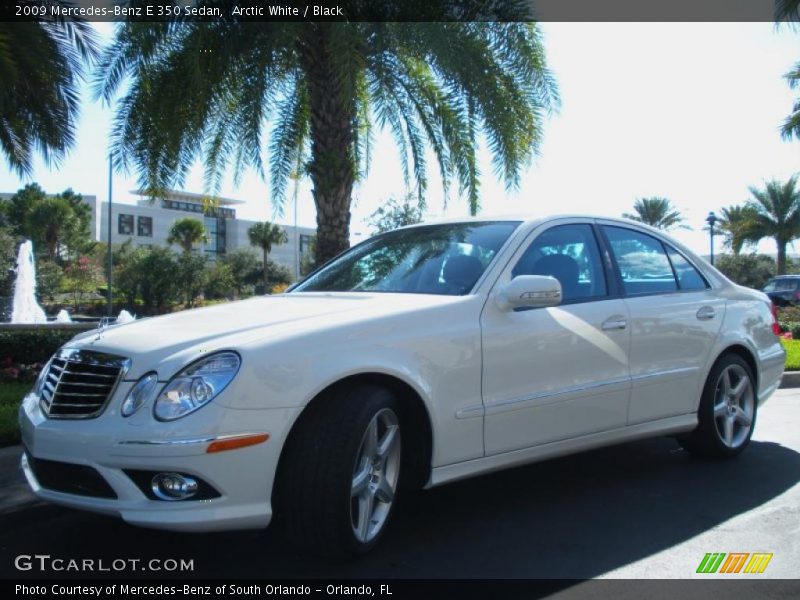Arctic White / Black 2009 Mercedes-Benz E 350 Sedan