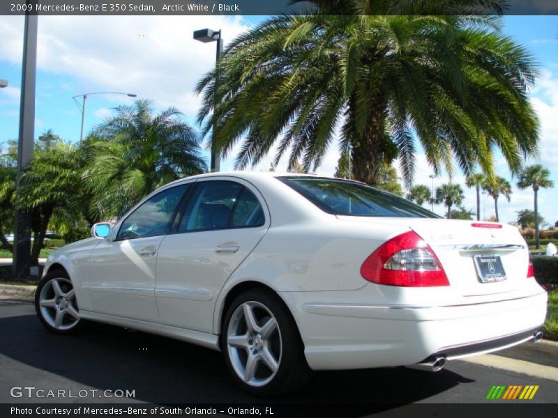 Arctic White / Black 2009 Mercedes-Benz E 350 Sedan