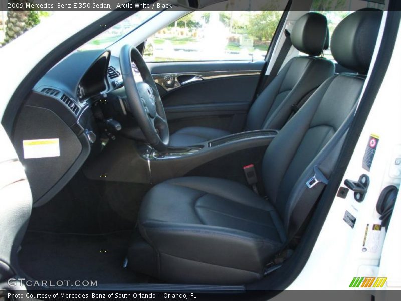 Arctic White / Black 2009 Mercedes-Benz E 350 Sedan