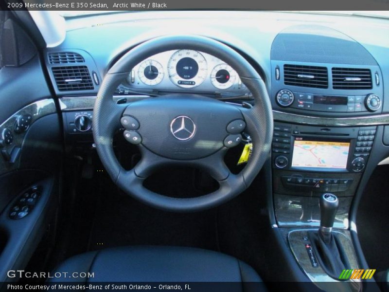 Arctic White / Black 2009 Mercedes-Benz E 350 Sedan