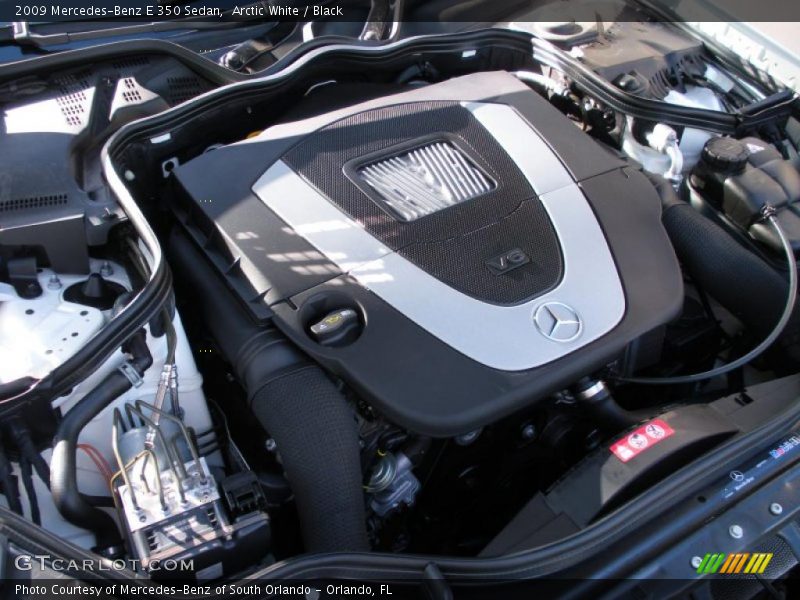 Arctic White / Black 2009 Mercedes-Benz E 350 Sedan