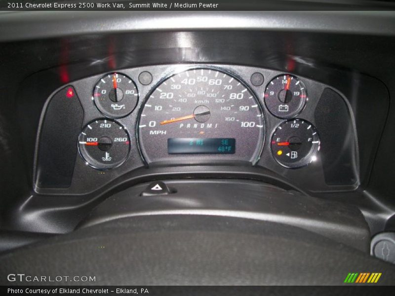  2011 Express 2500 Work Van 2500 Work Van Gauges