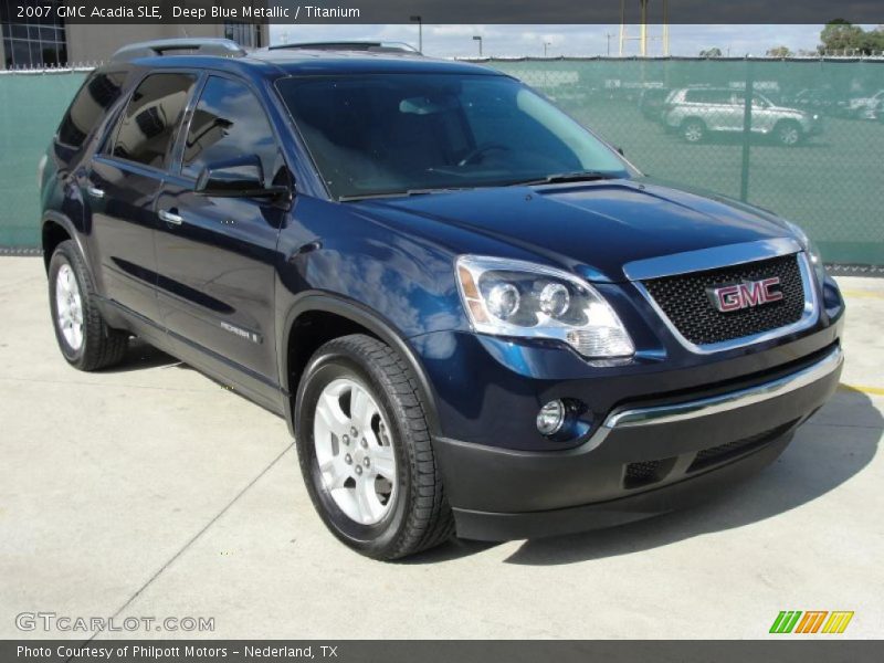 Deep Blue Metallic / Titanium 2007 GMC Acadia SLE