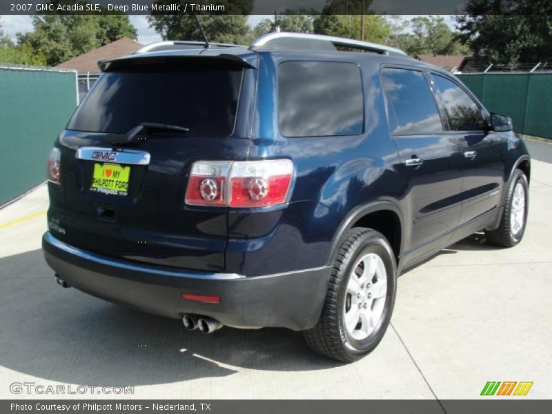 Deep Blue Metallic / Titanium 2007 GMC Acadia SLE