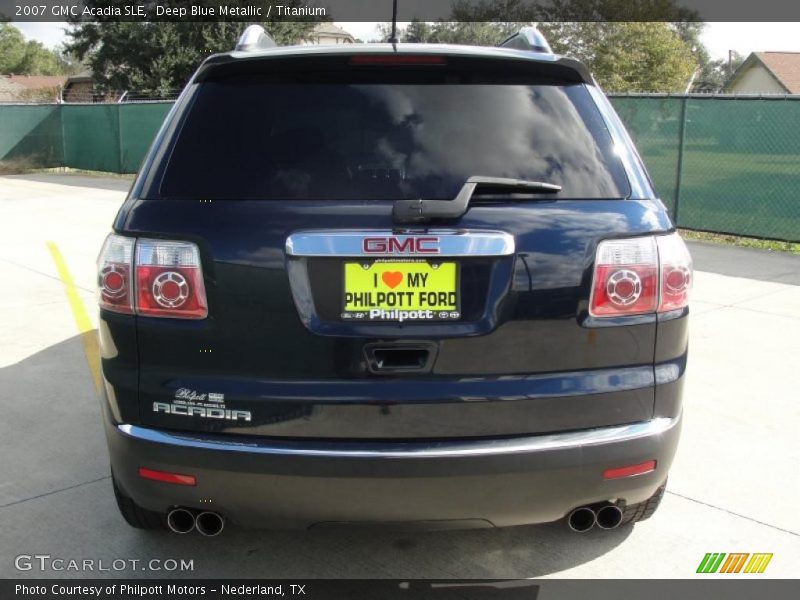Deep Blue Metallic / Titanium 2007 GMC Acadia SLE