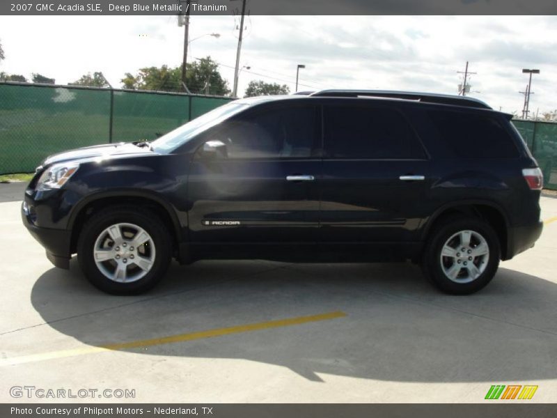 Deep Blue Metallic / Titanium 2007 GMC Acadia SLE