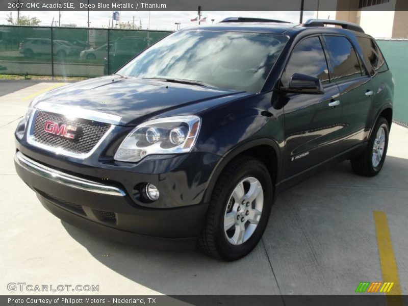 Deep Blue Metallic / Titanium 2007 GMC Acadia SLE