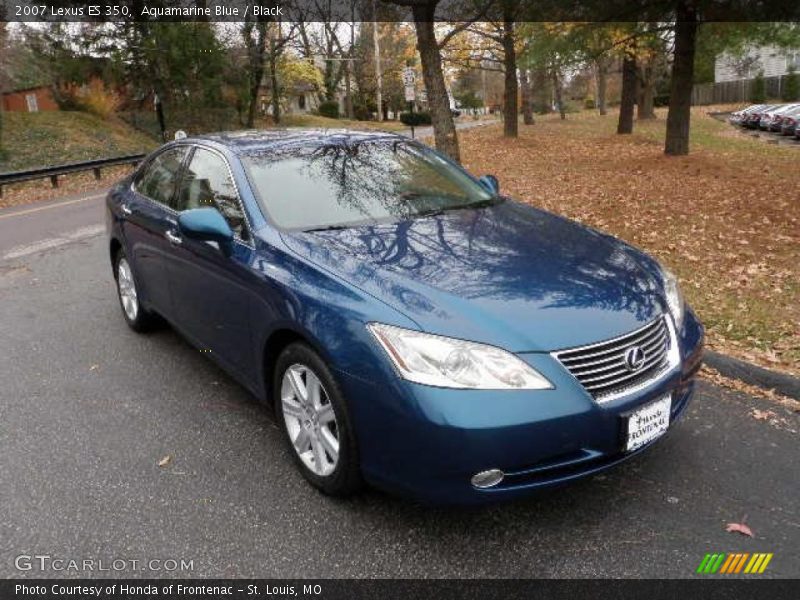 Aquamarine Blue / Black 2007 Lexus ES 350