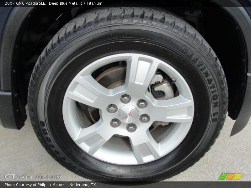 Deep Blue Metallic / Titanium 2007 GMC Acadia SLE