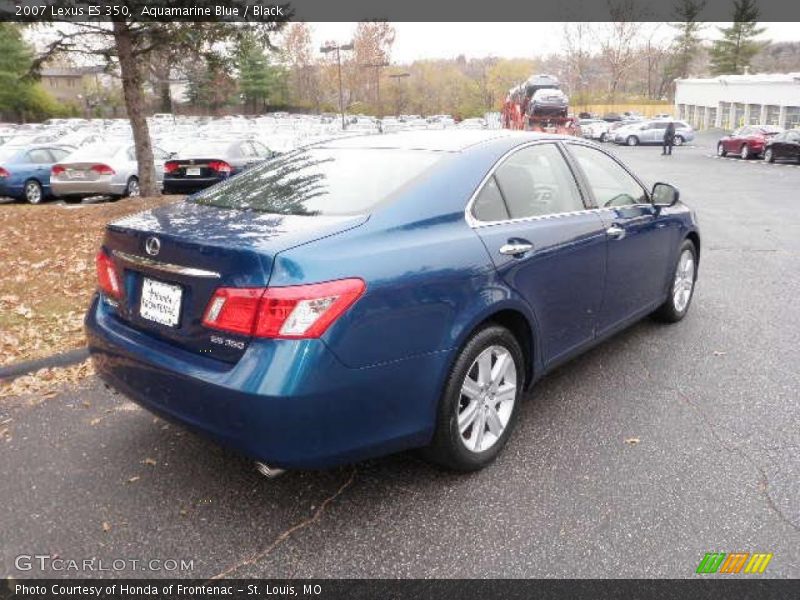 Aquamarine Blue / Black 2007 Lexus ES 350