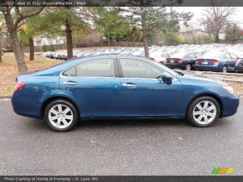 Aquamarine Blue / Black 2007 Lexus ES 350