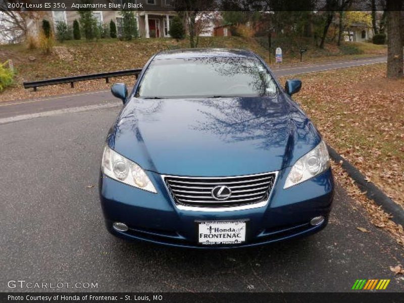 Aquamarine Blue / Black 2007 Lexus ES 350