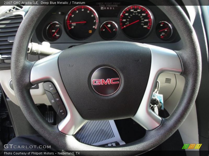 Deep Blue Metallic / Titanium 2007 GMC Acadia SLE